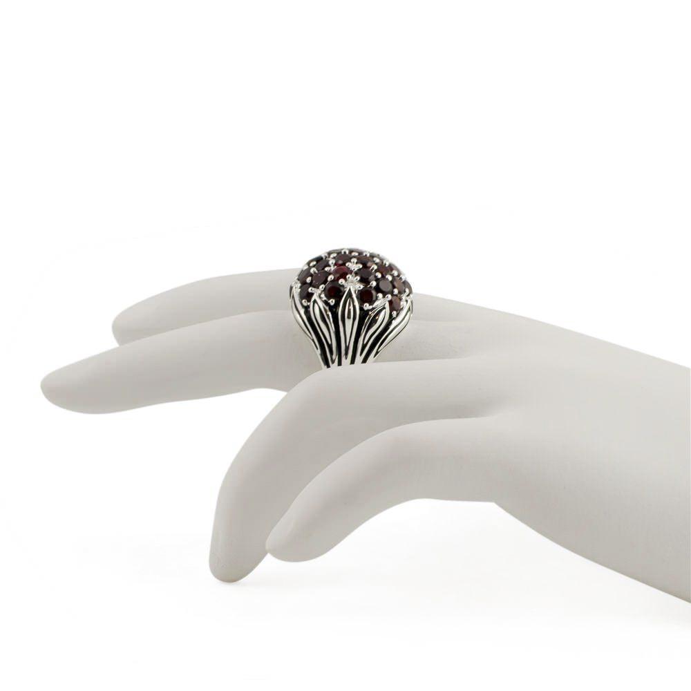 Berry CZ Sterling Silver Ring , dimensions in inches: 1 x  x