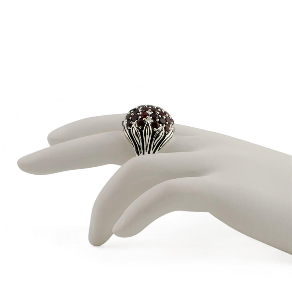 CZ Berry Sterling Silver Ring (Size 8) , dimensions in inches: 1.1 x  x