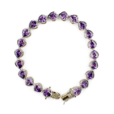 Rhodium Plated Sterling Silver Bracelet in  color