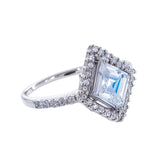 CZ Sterling Silver Ring (Size 6) in Silver color