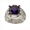 Buy Online Gift Shop Crystal Glass CZ Design Sterling Silver Ring (Size 8)