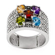 CZ Sterling Silver Ring (Size 7) in Silver color