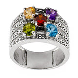 CZ Sterling Silver Ring (Size 7) in Silver color
