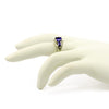 Buy Online Gift Shop Purple CZ Rhodium Sterling Silver Ring (Size 8)