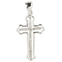 Cross Cut Out CZ Sterling Silver Pendant in Silver color