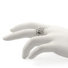 Buy Online Gift Shop CZ Circles Rhodium Sterling Silver Ring (Size 6)