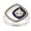 Blue CZ Sterling Silver Ring (Size 7) by BestPysanky