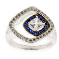 Bejeweled CZ Sterling Silver Ring (Size 8) in  color