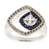 Bejeweled CZ Sterling Silver Ring in  color