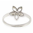 Flower Sterling Silver Ring (Size 7) in Silver color