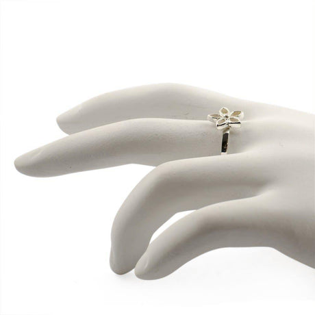 Flower Sterling Silver Ring (Size 7) , dimensions in inches:  x  x
