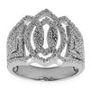 Crown Sterling Silver Ring (Size 8) in Silver color,  shape