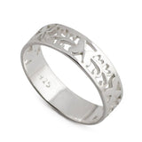 Butterfly Sterling Silver Ring (Size 7) in Silver color,  shape