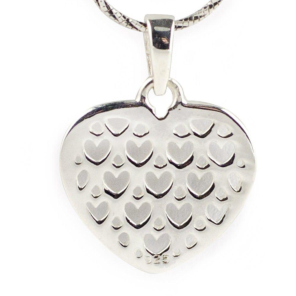 Sterling Silver Heart Sterling Silver Pendant in Silver color