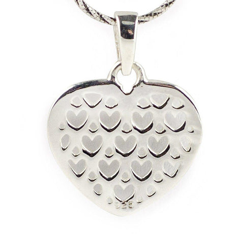 Heart Sterling Silver Pendant in Silver color
