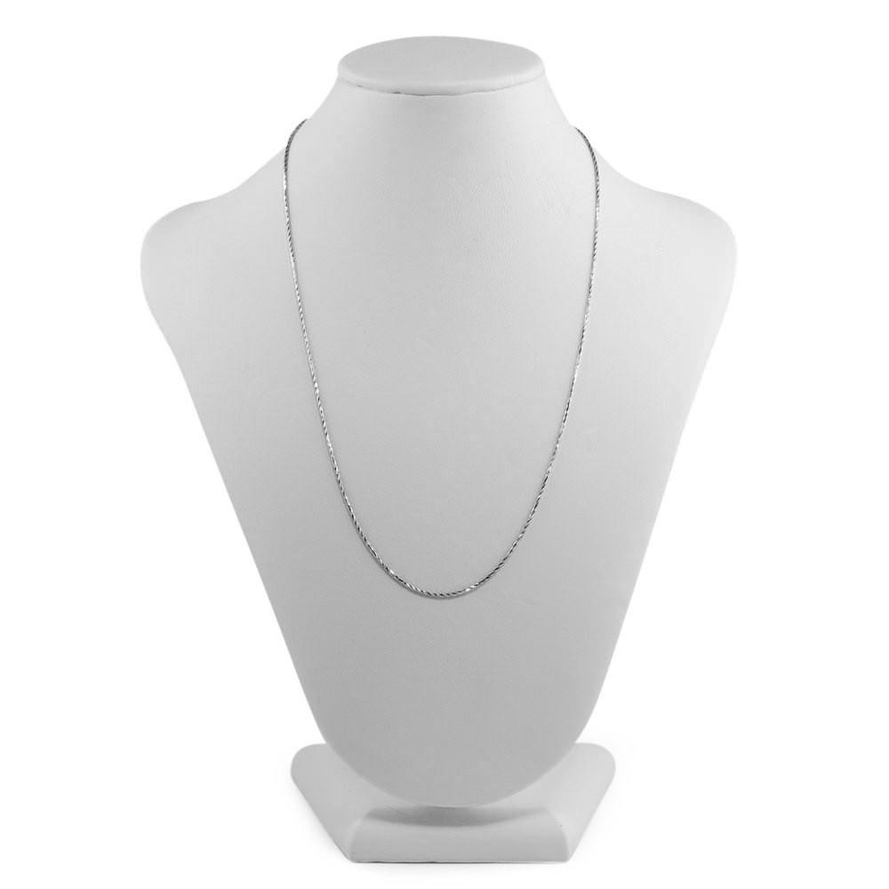 Sterling Silver Italian Box Chain 18 Inches 0.8mm in Silver color,  shape