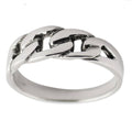 Chain Design Sterling Silver Ring (Size 7) in Silver color