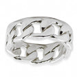 Chain Sterling Silver Ring (Size 7) in Silver color,  shape