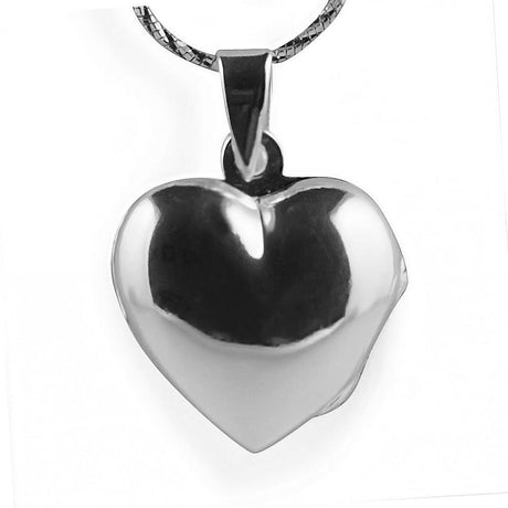 Heart Locket Sterling Silver Locket in Silver color