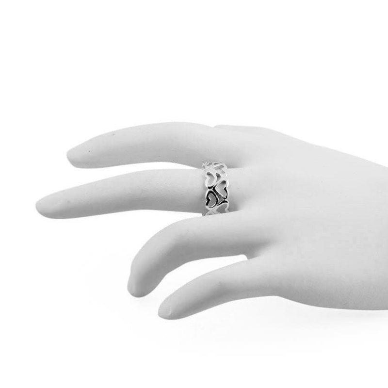 Buy Online Gift Shop Heart Cutout Sterling Silver Ring (Size 7)