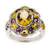 Amethyst Citrine Sterling Silver Ring in  color,  shape