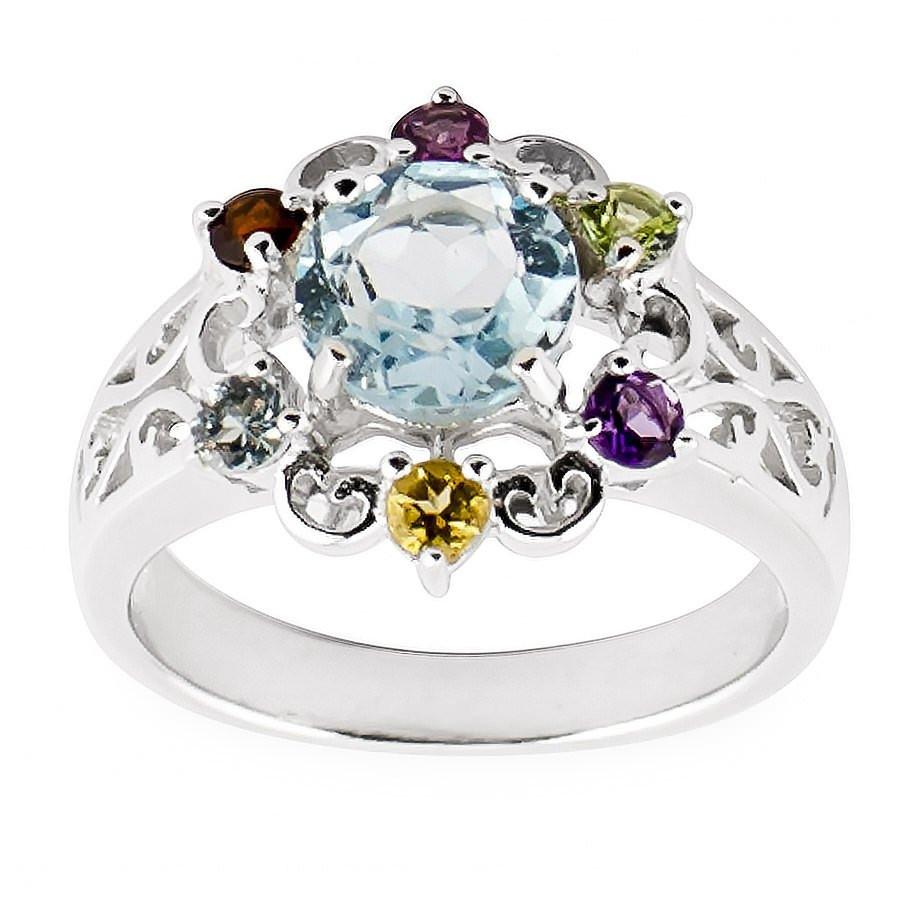 Sky - Blue Topaz Sterling Silver Ring in  color