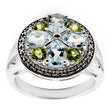Semi Gemstone Sterling Silver Ring (Size 7) in Silver color
