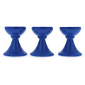 Set of 3 Blue Wooden Egg Stands Holders Displays 1.4 Inches in Blue color
