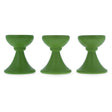 Set of 3 Lime Green Wooden Egg Stands Holders Displays 1.4 Inches in Green color