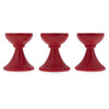 Wood Set of 3 Red Wooden Egg Stands Holders Displays 1.4 Inches in Red color
