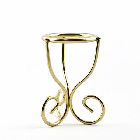 Spirals Gold Tone Metal Egg Stand Holder 2.75 Inches Tall in Gold color,  shape