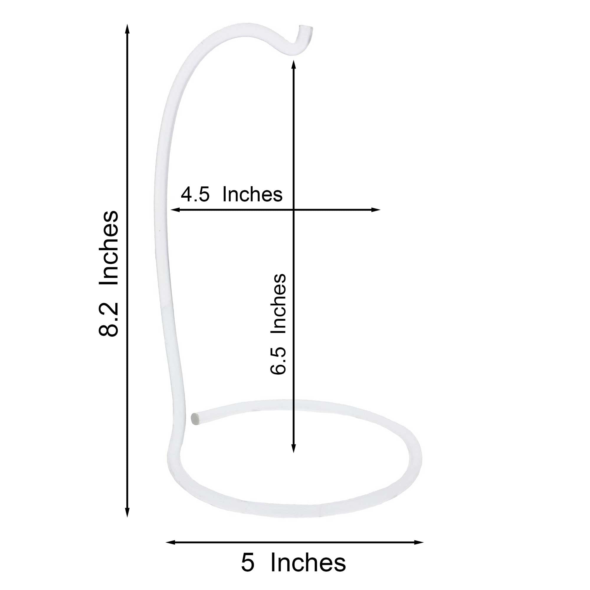 BestPysanky online gift shop sells clear acrylic ornament stand plastic hanging display hook lightweight tabletop bauble holder air plant display stand crystal pendant hanger modern white hook stand minimalist decor plastic ornament hanger curved acrylic stand