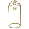 Metal Arched Swirls Gold Tone Metal Ornament Stand Holder Display 7.75 Inches in Gold color