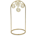 Arched Swirls Gold Tone Metal Ornament Stand Holder Display 7.75 Inches in Gold color