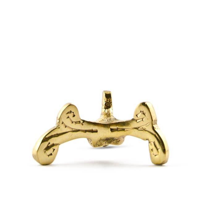 Scroll Gold Tone Metal Egg Stand Holder 1.25 Inches in Gold color,  shape