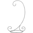 Curved & Twisted Silver Tone Metal Ornament Stand 9.5 Inches in Silver color,  shape