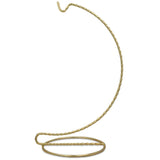 Twisted Wire Curve Gold Tone Metal Ornament Stand Display Holder 6.25 Inches Tall in Gold color,  shape
