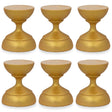 Wood Set of 6 Golden Wooden Ukrainian Easter Egg Stand Holder Display 1.5 Inches in Gold color