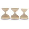 Set of 3 Unfinished Blank Wooden Ukrainian Easter Egg Stand Holder Display 1.5 Inches in  color