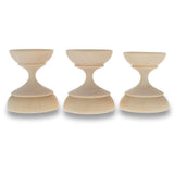 Set of 3 Unfinished Blank Wooden Ukrainian Easter Egg Stand Holder Display 1.5 Inches in  color