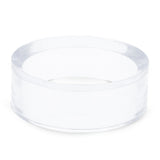 Round Clear Plastic Egg Stand Holder 0.4 Inches Tall in Clear color, Round shape