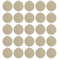 Set of 25 Christmas Ornament Circles Unfinished Wooden Shapes Cutouts DIY Crafts 2.5 Inches in Beige color Round