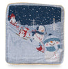 Juego de 2 fundas de almohada para cojines navideños con muñecos de nieve disfrutando del desfile deportivo de invierno