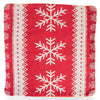Juego de 2 fundas de almohada para cojines con copos de nieve blancos y rojos navideños