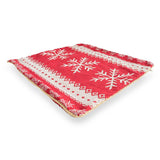 Juego de 2 fundas de almohada para cojines con copos de nieve blancos y rojos navideños