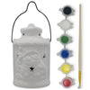 Gypsum DIY Craft Kit: Paint your Own Santa's Lantern with LED Light in White color