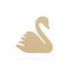 Unfinished Wooden Swan Shape Cutout DIY Craft 6 Inches in Beige color,  shape