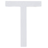 Wood Arial Font White Painted MDF Wood Letter T (6 Inches) in White color