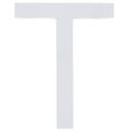 Arial Font White Painted MDF Wood Letter T (6 Inches) in White color