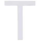 Arial Font White Painted MDF Wood Letter T (6 Inches) in White color